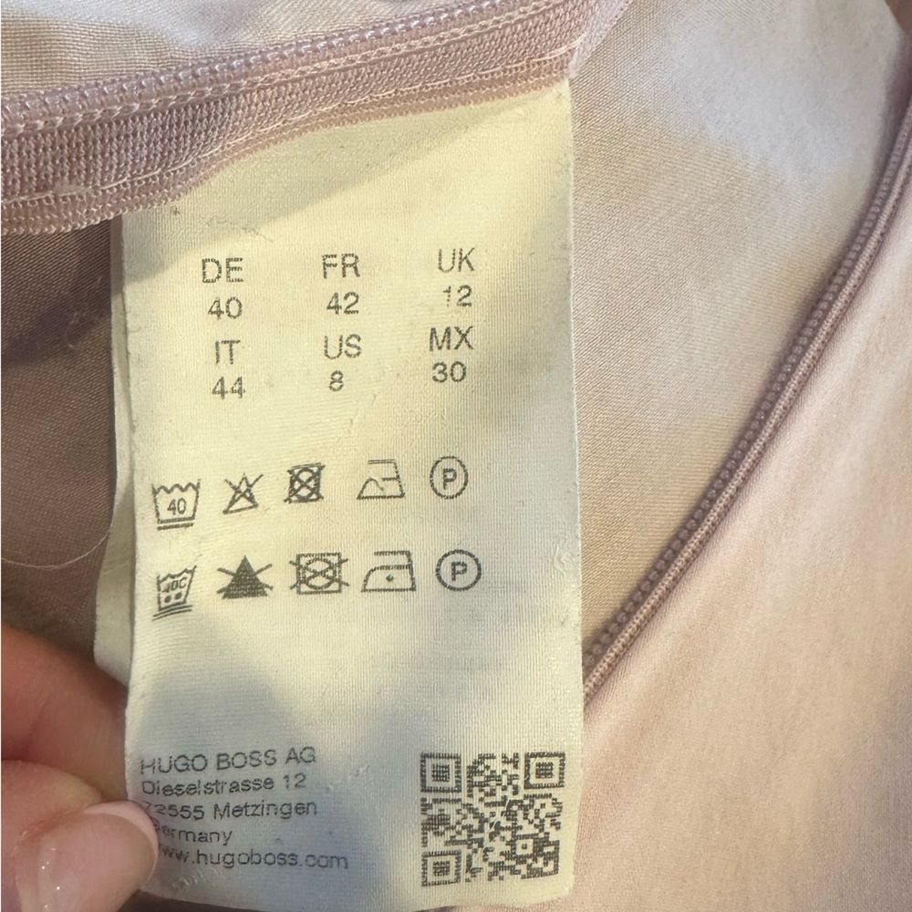 Hugo Boss Women's Light Pink Collar Bouse Size 8 - Picture 8 of 10